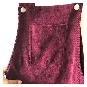 Front pocket overall dress